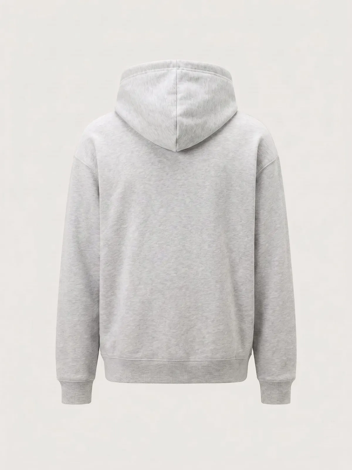 Espalda de la sudadera con capucha gris de The Vibe, lisa